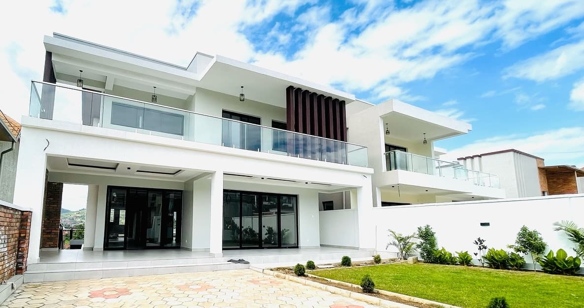 Modern home with large windows